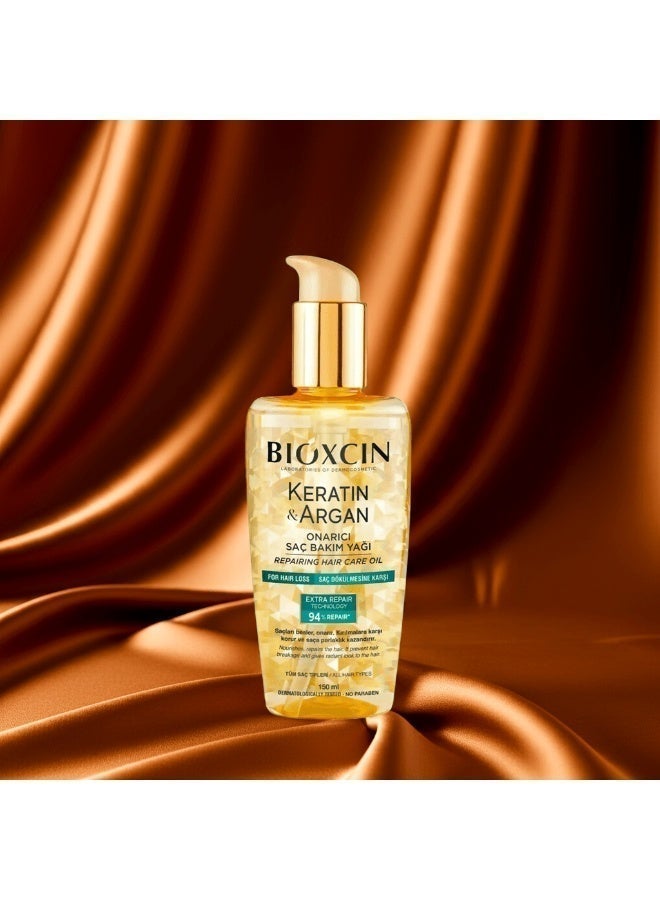 Bioxcin Keratin Argan Repair Hair Oil 150ml for Damaged Dull Hair - Image 4